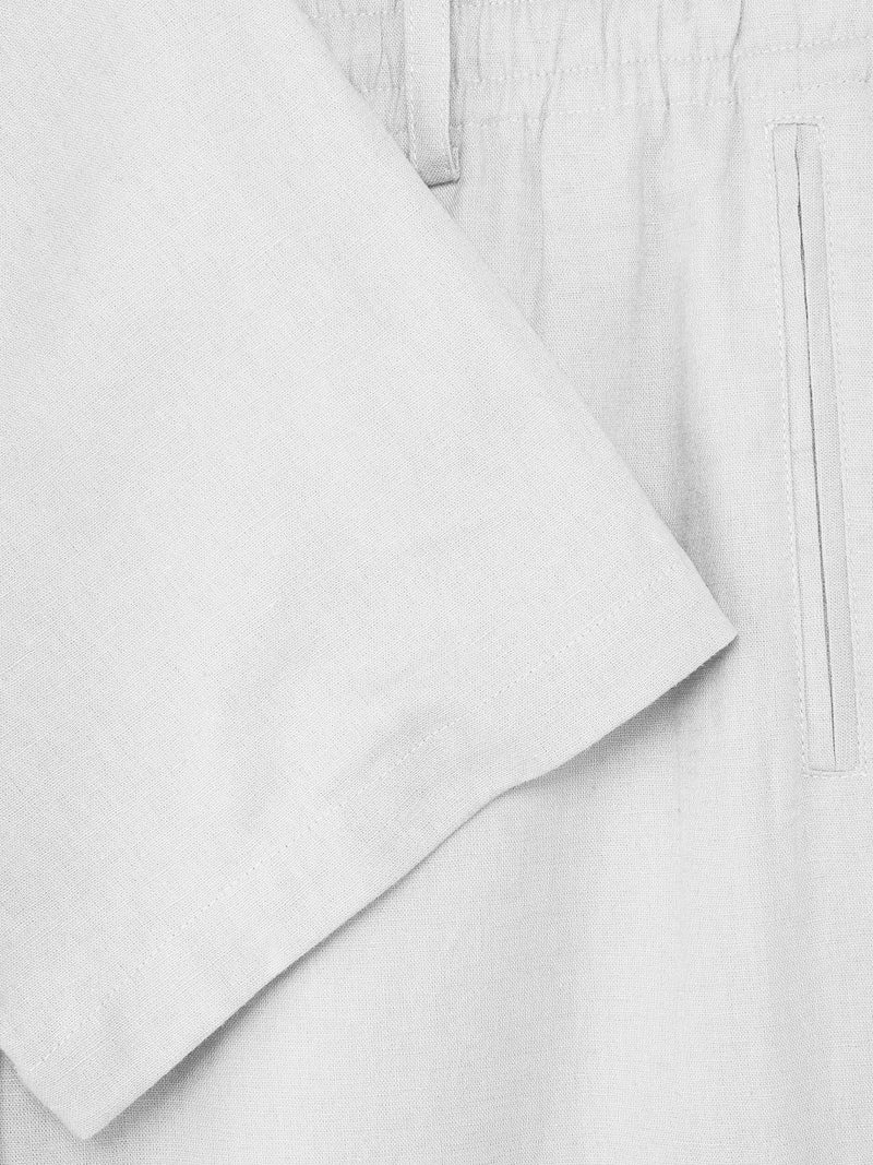 Hat and Beyond Mens Premium Soft Linen Pants Wrinkle Resistant Flat Front Classic Slacks (X-Large, 1bh04_White) - Image 4